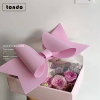 Boîtes à fleurs en PVC pliables Tondo 2022 pour fleuristes, boîtes à fleurs papillon, emballage cadeau pour la fête des mères