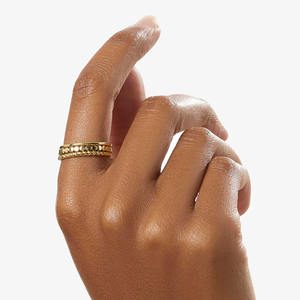 Anelli di gioielli di natale anelli di nocche in oro 14K Set ragazze adolescenti elegante anello impilabile intrecciato per donne ragazze - Product Image 4