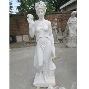 หลุมฝังศพหินอ่อนสีขาวรูปนางฟ้าหินอ่อนสีขาวของตกแต่งสวนแกะสลักด้วยมือขนาดชีวิต - Product Image 3