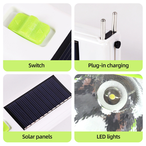 Solar LED Flashlight Portable Camping Torch Waterproof ABS Handheld Light for Portable Rechargeable Camping Hiking Light outdoor - Product Image 5