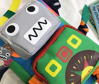 Sac de téléphone robot dessin animé mignon pour femmes et filles, mini porte-monnaie, sac à bandoulière personnalisé, sac de dessin extérieur pour enfants