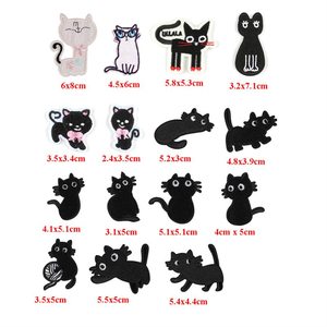 Áo thun thêu hình mèo đen dễ thương, chất liệu vải tự dính, may sẵn, khuyến mãi hot dành cho trẻ em - Product Image 2