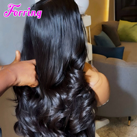 Wig Rambut Manusia Asli Brasil India Model Virgin Body Wave Grosir, HD Lace Front, Transparent Lace, Loose Wave, 100% Rambut Manusia Asli untuk Wanita