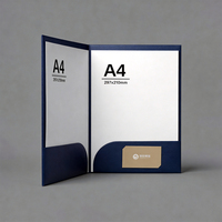 Dossier cadeau ODM avec couverture épaissie, logo estampé or, papier spécial, dossier de réunion, usine fiable