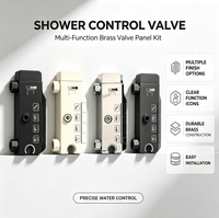 Ensemble de douche piano moderne de luxe en chrome brossé avec fonction pluie, mitigeur thermostatique eau chaude/froide, jets souples et barre coulissante