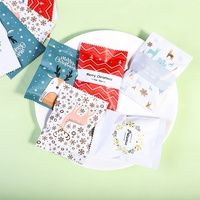 100 pièces de dessin animé mignon renne de noël bricolage fait à la main Nougat emballage de bonbons