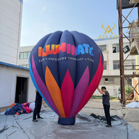 Ballon à air chaud gonflable de 4 m de haut avec lumière LED, nouveau motif, pour la promotion commerciale et la décoration d'événements