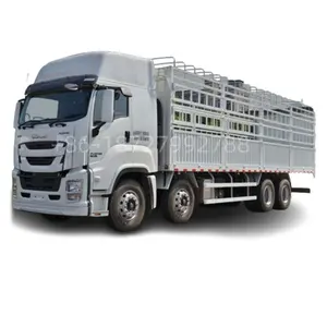 Châssis japonais camion camions 8x4 cargo wagon moteur diesel 8 vitesses wagon de fret sec à usage intensif véhicule plat