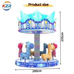 Mini carrousel Zebra à 6 places, à monnayeur, pour enfants, petit carrousel rotatif pour centre commercial - Product Image 5