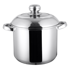 Juego de 10 Ollas para Sopa de Acero Inoxidable con Tapa - Product Image 1