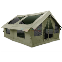 Tente gonflable de luxe pour le camping en plein air, imperméable et résistante à la pluie, en tissu de coton de luxe, avec puits de lumière, pour événements, fêtes, poêle