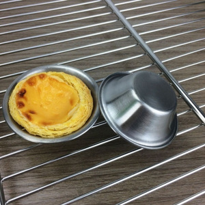 Moule à pudding cylindrique en acier inoxydable 304, lot de 5 moules de cuisson pour tarte aux œufs et petits gâteaux, gadget de cuisine - Product Image 1