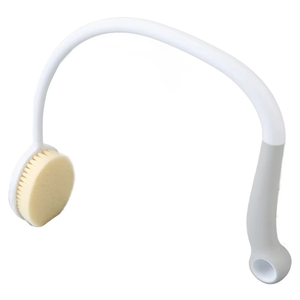 Brosse de douche pour le dos en forme de U, souple, en PP, avec longue poignée incurvée, pour personnes âgées à mobilité limitée, 1 pièce - Product Image 6