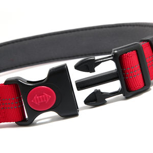 Collar de perro de medio control ajustable con cadena de acero inoxidable al por mayor, collar reflectante de nailon para mascotas para entrenamiento de caminar sin tirones - Product Image 4