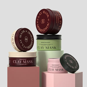 Bocaux en aluminium pour crème pour le visage <span class=keywords><strong>de</strong></span> 50 g, 80 g, 120 g, emballage cosmétique avec couvercles filetés, boîtes pour masque nettoyant pour le visage, impression couleur - Product Image 1