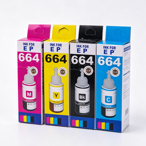 Botella de Tinta de Recarga T664 Compatible con Impresoras <span class=keywords><strong>Epson</strong></span> Serie L, Tinta de Colorante <span class=keywords><strong>BK</strong></span> C M Y para Impresoras <span class=keywords><strong>Epson</strong></span> de Tanque de Tinta - Product Image 2