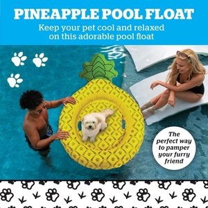 Flotador Inflable de PVC para Perros, Balsa Inflable de Vinilo Resistente para Perros Pequeños y Medianos, Diversión en la Piscina para Mascotas - Product Image 3