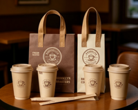 Op maat gemaakte hete pers logo recyclebare, waterdichte, thermische koeltas van non-woven materiaal, perfect voor koffie, dranken, gebak, cateringbezorging