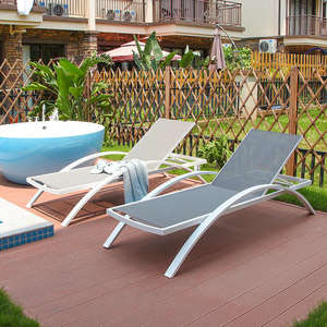 Tumbona Apilable en Forma de S para Exteriores JD6016 de Modern <span class=keywords><strong>Jarden</strong></span> Crafts, Estructura Antioxidante, Tela de Malla Resistente a los Rayos UV, Duradera - Product Image 4