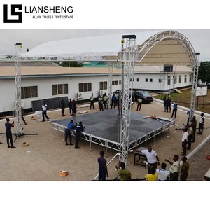 Ngoài trời trong nhà nhôm Modular Spigot mái giàn sân khấu với lan can cho buổi hòa nhạc tổ chức sự kiện hiển thị - Product Image 5