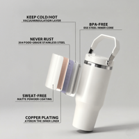 Vaso Térmico Plegable de Acero Inoxidable de Doble Pared de 30 oz con Tapa y Asa para Sublimación, Ideal para Viajes y Coche, Venta al por Mayor