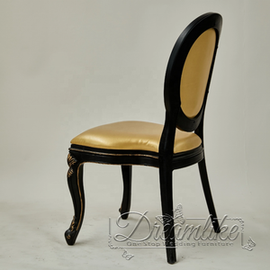 Durevole all'aperto PP da forno lacca oro nero sedia per il lusso per la sala da pranzo alberghi salotti parchi per eventi di nozze nero - Product Image 2