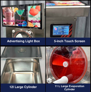 Machine à boissons glacées 120 l/h, 3 réservoirs, machine à slush commerciale, machine à smoothies, machine à boissons alcoolisées glacées, machine à slush - Product Image 5