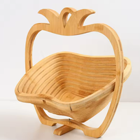 Plateau à fruits pliable en bois, design créatif et minimaliste, isolant thermiquement, pour table basse de salon domestique