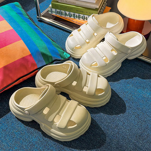 Mode femmes Muller chaussures avec talon bricolage sabots pour femme en plein air et salle de bain sandales en peluche chaussures d'infirmière - Product Image 3