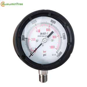 4.5 ''(115mm) 프로세스 진공 유압 압력 게이지 PBTP 폴리 카보네이트 솔리드 프론트 압력계 SS316 Monel - Product Image 2