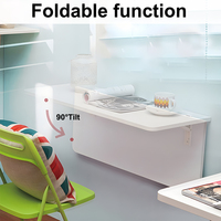 Table d'ordinateur murale pliable moderne en gros, petite table d'ordinateur flottante montée au mur, bureau d'ordinateur d'angle