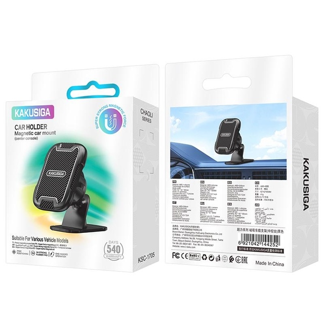 KAKUSIGA Factory Direct High Quality Magnetic Car Holder,Fits Phone|Ideal for Car Center Console Daily Driving&Work Commutes