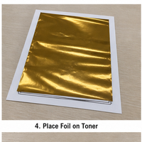 Rouleau de film réactif pour toner d'imprimante laser pour plastifieuse, invitations DIY, certificats, finition brillante ou mate, or ou argent