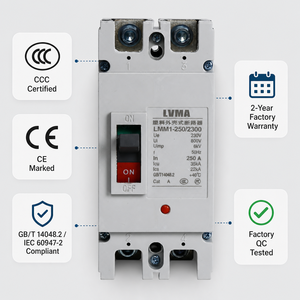 LVMA MCCB 2 P 125A Case modellato interruttore 220V/400V 2 fase AC 1P/2 P/3P/4P <span class=keywords><strong>serie</strong></span> - Product Image 4