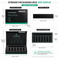 Coffret d'emballage personnalisé écologique pour seringues, boîte rigide magnétique en forme de livre, kit d'injection, coffret cadeau avec gaufrage et mousse EVA