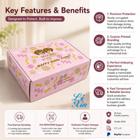 Caja de Cartón Corrugado con Diseño Personalizado para Mascotas, Caja de Envío Rosa para Empaque de Productos para Mascotas