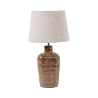 Lampe de table en céramique moderne avec abat-jour en tissu, lampe de lecture LED pour la décoration de la maison, lampe de bureau originale avec base E27, alimentation secteur AC