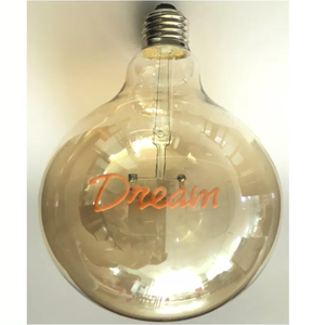 Dimmable Led Ampoules Amour <span class=keywords><strong>Mots</strong></span> Forme Vintage Flexible Doux Led Filament Ampoule G125 4W Décoratif Edison Ampoule Grand Globe Lampe - Product Image 3