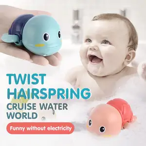 Zhorya carino nuoto tartaruga giocattoli da bagno galleggianti a vento piccoli giocattoli da bagno acqua animale giocattolo da bagno per i bambini