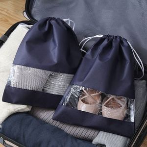 Wholesale Waterproof Dustproof Durable Travel Storage Pouch Non Woven Drawstring Travel Shoe <b>Bag</b> - Product Image 4