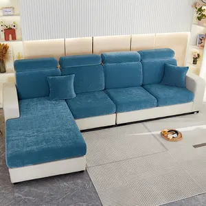 Luxus modernes Design Chenille-Sofabezüge L-Form 1 2 3 Sitze stretch-Sofabezug-Set für Wohnzimmer