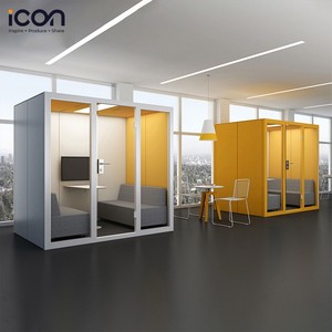 Commercio all'ingrosso moderno bianco ufficio baccelli grandi prefabbricati per riunioni per alberghi uffici mobili Multi-persona per conferenze - Product Image 4