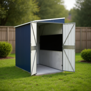 Abri de jardin en acier 46,5x76,4x70,1 po, solution de rangement extérieur mural - Product Image 2