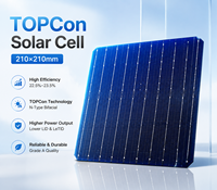 Cellules solaires bifaciales PERC TOPCon REOO 210 mm, cellules photovoltaïques à haute efficacité pour la fabrication de grands panneaux solaires