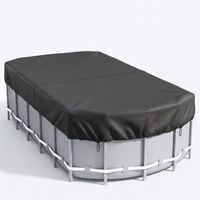 Couverture de piscine extérieure moderne sur mesure, directement de l'usine, en tissu Oxford, imperméable et résistante au soleil, tailles et logos personnalisables