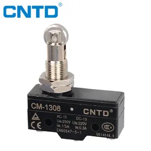 CNTD Professional Manufacturer 1NO1NC Roller Plunger Micro Switch Metal Ball CM-1308 15A 250V