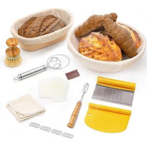 Kit de Tarro de Boca Ancha para Fermentación de Masa Madre, Color Naranja, Suministros para Hornear Pan, Cesta de Fermentación para Masa Madre - Product Image 1