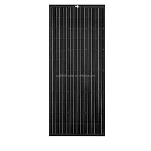 Alta efficienza tutto pieno nero 100W 105W 110watt monocristallino silicio PERC HDT HJT celle di vetro 12V Off-grid pannelli solari - Product Image 2