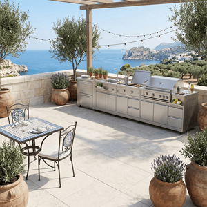 <span class=keywords><strong>Cucina</strong></span> Esterna Modulare Personalizzabile <span class=keywords><strong>in</strong></span> Acciaio Inossidabile, Senza Formaldeide, di Alta Qualità, con Lavello - Product Image 1