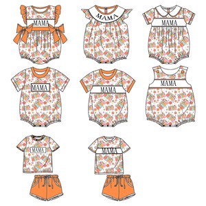 어머니날 아기옷 엄마의 여자아이 손자수 아기 버블 반팔 달콤한 여자아이 옷 - Product Image 4